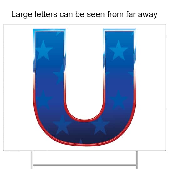 Beistle 11.5" x 6ft. USA Plastic Yard Sign Set